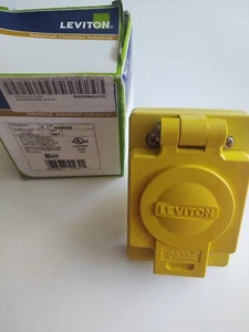 Leviton 68W08 Wetguard Single Inlet 3P-3W LKG, IP66 CR Cover - Picture 1 of 7
