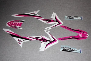 HONDA CRF 125F 2013-2018 PINK MX GRAPHICS KIT STICKER KIT DECALS BUBBLE FREE - Picture 1 of 4