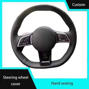 Custom Car Steering Wheel Cover Genuine Leather For BYD Tang Dm Tang EV 2018-19 - Picture 1 of 13