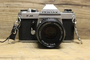 Pentax Asahi KM fotocamera reflex SMC-Pentax obiettivo 1:1.8 / 55 Giappone con custodia - Foto 1 di 21