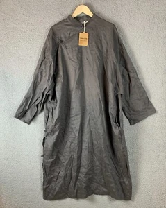 Linen Life Dress Woman Oversized Asian Lagenlook Long Sleeve Maxi Gray - Picture 1 of 19
