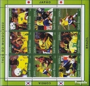 Guinea-Bissau 1361-1369 Sheetlet nuevo con goma original 2001 Fútbol-WM 2002 - Imagen 1 de 1