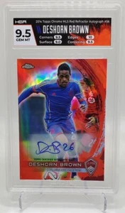 Deshorn Brown #56 Colorado Rapids - Tarjeta automática Topps MLS 2014 cromada - 9,5 HGA - Imagen 1 de 2