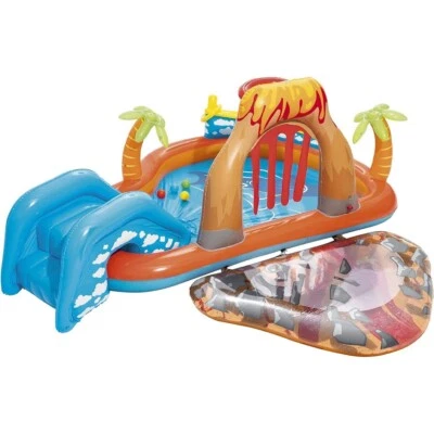 H2OGO! Lava Lagoon Inflatable Play Center Kiddie Pool - Image 1 of 4