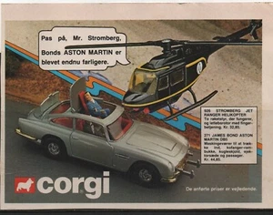CORGI ADVERTISING ½ INSERTS # 6-1498 # 007 ASTON MARTIN DB5 CAR # 1976 # - Picture 1 of 1