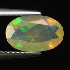 1.20Ct  100% Natural Multi Color Solid Welo White Opal Oval Cut Loose Gemstone