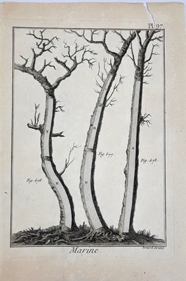 Marine. Robert Benard. Plate 97, Kupferstich aus Encyclopédie méthodique. 1792 - Bild 1 von 4