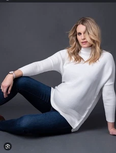 Seraphine Brand New White Wrap Style Jumper Knit Maternity Nursing Size L BNWT - Picture 1 of 20