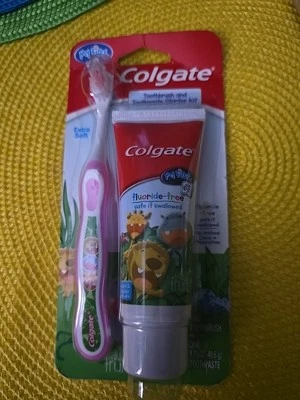 Colgate Baby Toddler Training Toothbrush Fluoride Free Toothpaste Ages 0-2 - Image 1 of 3