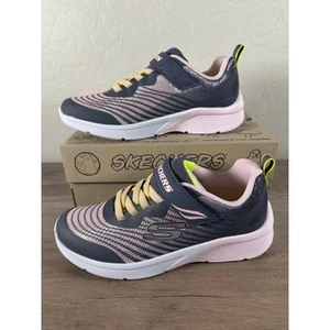Skechers Microspec Rejoice Racer Junior Girls Childrens size 3 Charcoal gray NIB - Picture 1 of 7