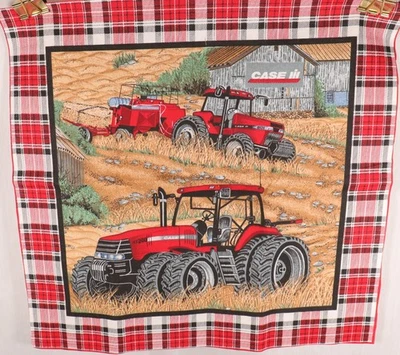Springs Industries 2 Case Red Tractor Cut Panels with Matching Backs Farm Theme - Image 1 of 4