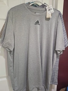Brand New Adidas Men's Pregame Short Sleeve Polyester Tee T-Shirt + Adidas short - Picture 1 of 7
