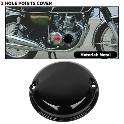 Black 2-Hole Point Cover Fit For Honda CB400F CB550F 75-77 CB750K 1969-1978 US - Изображение 1 из 4