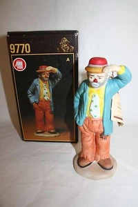 1986 EMMETT KELLY JR. FLAMBRO FIGURINE "LOOK IN TO" CLOWN FIGURINE 9770 RARE - Picture 1 of 6