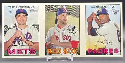 2016 Topps Heritage High Number Ad Panel Box Topper d'Arnaud / Leon/ Blash - Image 1 of 2