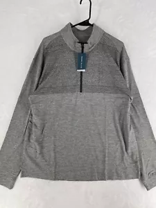 Perry Ellis Pullover Herren XL grau meliert Performance Viertel-Reißverschluss Golf NEU $ 65 - Bild 1 von 12