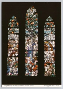 St Patrick's Cathedral North Transept Buntglasfenster Dublin Irland Postkarte - Bild 1 von 2
