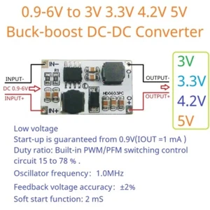 1-6V to 3V 3.3V 4.2V 5V Auto Boost Converters Module Voltage Regulator Replace - Bild 1 von 12