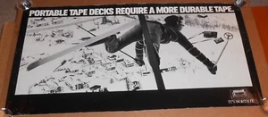 Maxell Portable Tape Decks It’s Worth It Poster Original Promo 44x24 Skier - Picture 1 of 5