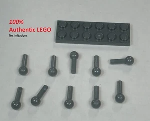 LEGO NUEVO Barra Gris Piedra Oscura 1 con Bola de Remolque (10x) 6364352 Ladrillo 22484 - Imagen 1 de 1