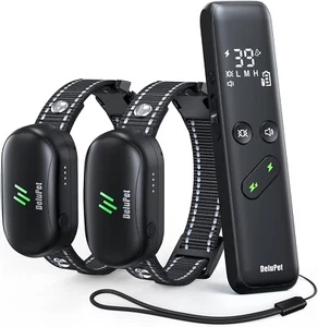 Delupet DT-67 Dog Black Rechargeable Adjustable Training Shock Collar W/ Remote - Picture 1 of 5