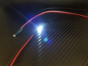 1 pieza LED 1,8 mm BLANCO FRÍO 4,8 - 12 voltios terminado soldado iluminación coche barco - Imagen 1 de 1