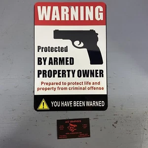 WARNING DONT BREAK INTO MY HOUSE NO TRESPASS 2ND AMENDMENT TIN SIGNAGE SIGN - Picture 1 of 4