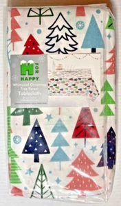 Tablecloth, Whimsical Christmas Tree Forest 60" X 144", Seats 12-14. Cotton-Poly - Picture 1 of 2