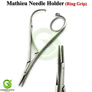 Dental Mathieu Needle Holder Ring Grip Orthodontic Surgical Suturing Forceps - Picture 1 of 3