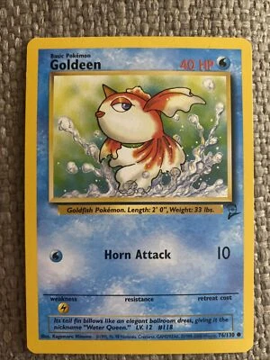 2000 Pokemon Base Set 2 Goldeen #76/130 PSA 10 - POP 10 - QTY AVAIL - Image 1 of 2