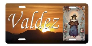 Santo Nino de Atocha Sonnenuntergang Ihr Name individuelles Hochglanz Aluminium Nummernschild - Bild 1 von 2