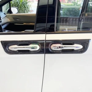 For Toyota Sienna 2023 Carbon ABS Car Side Door Handle Bowl Protector Cover Trim - Picture 1 of 4