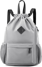 Waterproof Drawstring Gym Backpack Bag for Men & Women,Sports Gym Bag with Side 