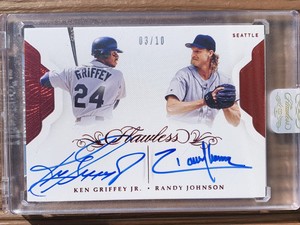 2020 Panini Flawless Ken Griffey Jr/Randy Johnson Dual  Auto 03/10 MARINERS
