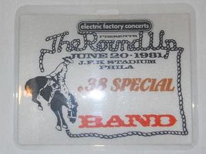 .38 Special - 1981 laminate BAND pass The RoundUp JFK Stadium Philly All Access - Picture 1 of 1