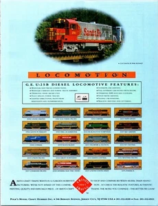 Locomotora vintage impresa Aristocraft GE U-25B anuncio efímero - Imagen 1 de 1