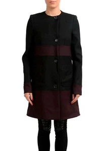 Just Cavalli Women's Two Tone Wool Button Down Coat US S IT 40 - Picture 1 of 5