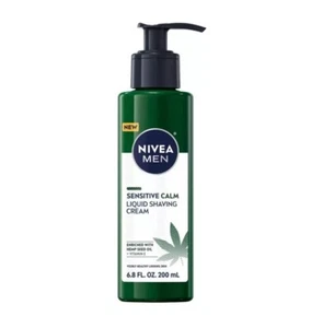 Nivea Men Liquid Shaving Cream Sensitive Calm 6.8 fl oz (200 ml) NEW Hemp Seed - Picture 1 of 8