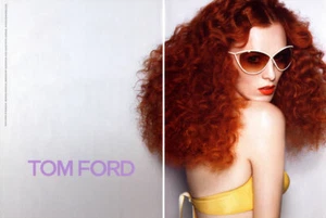 2009 Tom Ford Karen Elson gafas de sol 2 páginas revista anuncio - Imagen 1 de 1