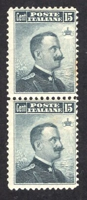 ITALY 1906 VICTOR EMMANUEL III  / SASSONE # 80 PAIR MINT MNH PERFS 12 / CV 550€ - Image 1 of 3