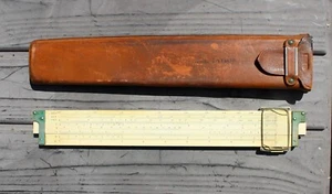 Regla deslizante Keuffel Esser 40923 vintage con estuche de cuero del 5 de junio al 22 de diciembre del 08 - Imagen 1 de 14