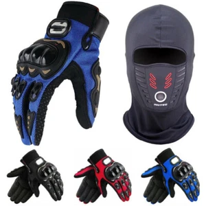 Motorcycle Gloves for Men Women Full Finger Motorbike Riding Gloves+Balaclava - Picture 1 of 21