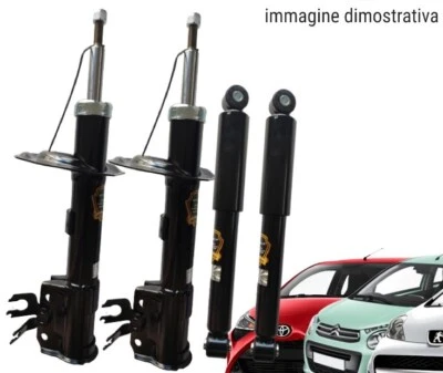 4 AMMORTIZZATORI  ANTERIORI E POSTERIORI CITROEN C1 PEUGEOT 107 TOYOTA AYGO - Immagine 1 di 4