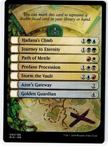 8 CHECKLIST Double-Faced ~mtg NM Rivals of Ixalan Deck Insert - Picture 1 of 1