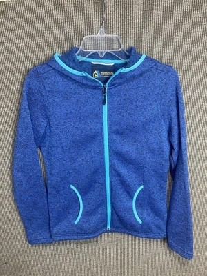 Element Athleisure Small Blue Marled Hoodie Sweater Fleece Jacket Pockets - Image 1 of 4