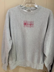 Champion Tejido Inverso Logo Repetitivo Hechizo Cuello Redondo Sudadera Gris Medio - Imagen 1 de 4