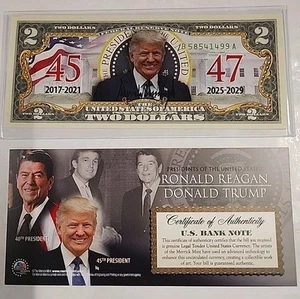DONALD TRUMP 47° PRESIDENTE/MELANIA/REAGAN gara legale US $2 BiL RICEVI TUTTO3 - Foto 1 di 4