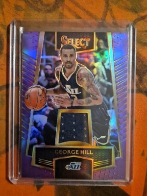 Camiseta deportiva usada en juegos George Hill 2016-17 Panini SELECT baloncesto QUICK FACT #28/99 Foto 1 de 2