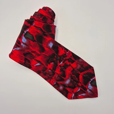 Corbata para hombre J.Garcia de colección roja abstracta colección árboles banianos 14 corbatas 100 % seda Foto 1 de 4