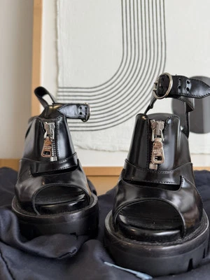 Zapato negro vintage Prada con suela plataforma de cuero para mujer - talla 36 hecho en Italia Foto 1 de 4